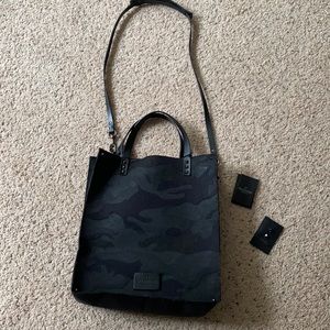 Valentino felt black camo tote rockstud handbag
